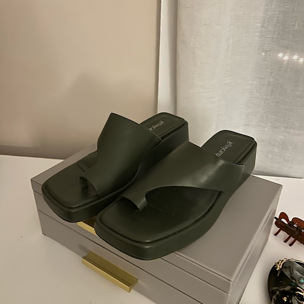 Khaki Green Jeffrey Campbell Platform Sandals